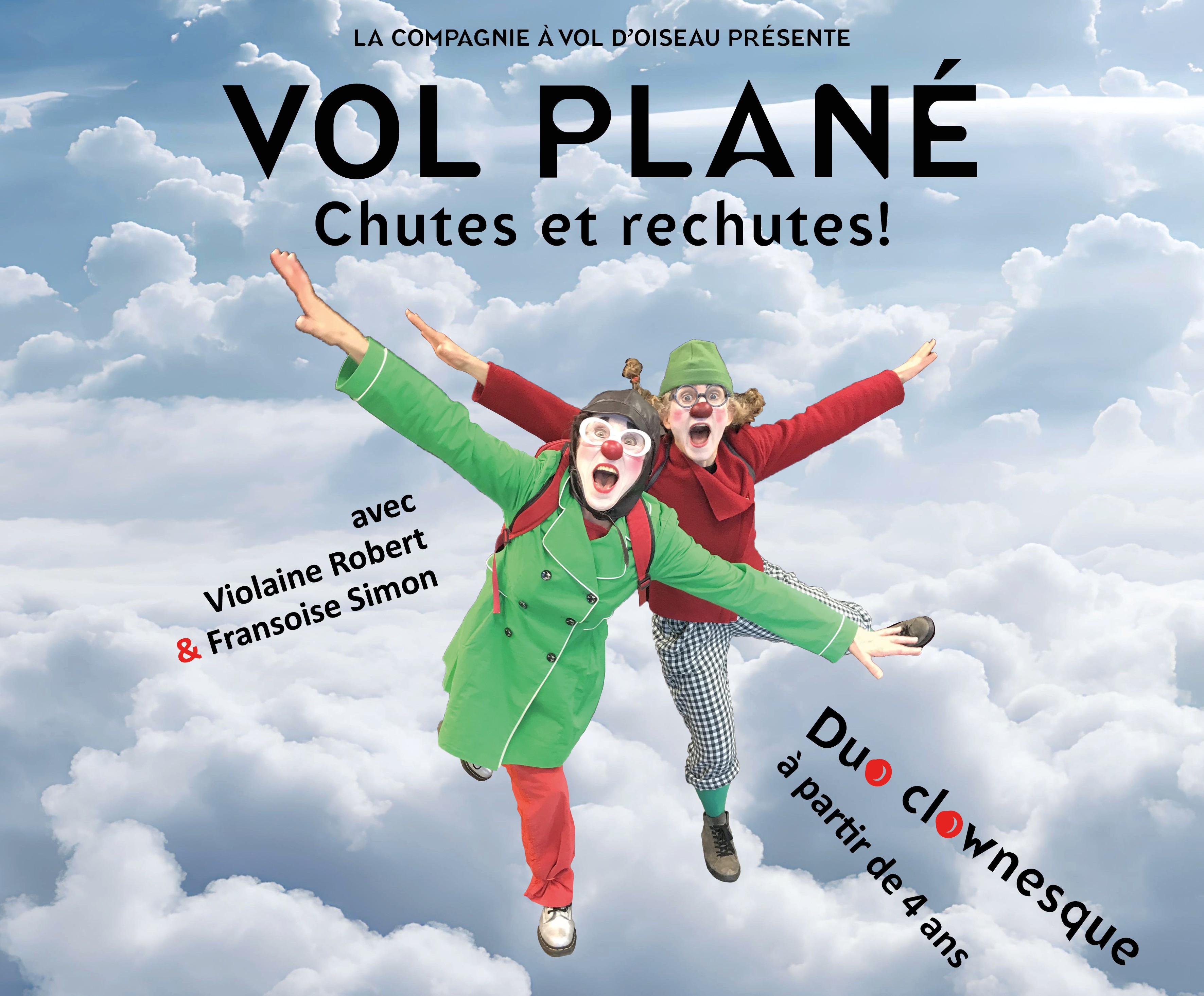 Vol plané, chutes et rechutes (duo clownesque) dès 4 ans
