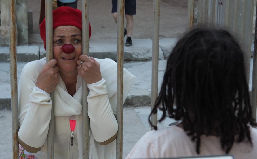 "Mettre le nez dehors", stage clown à la rue, Rennes.