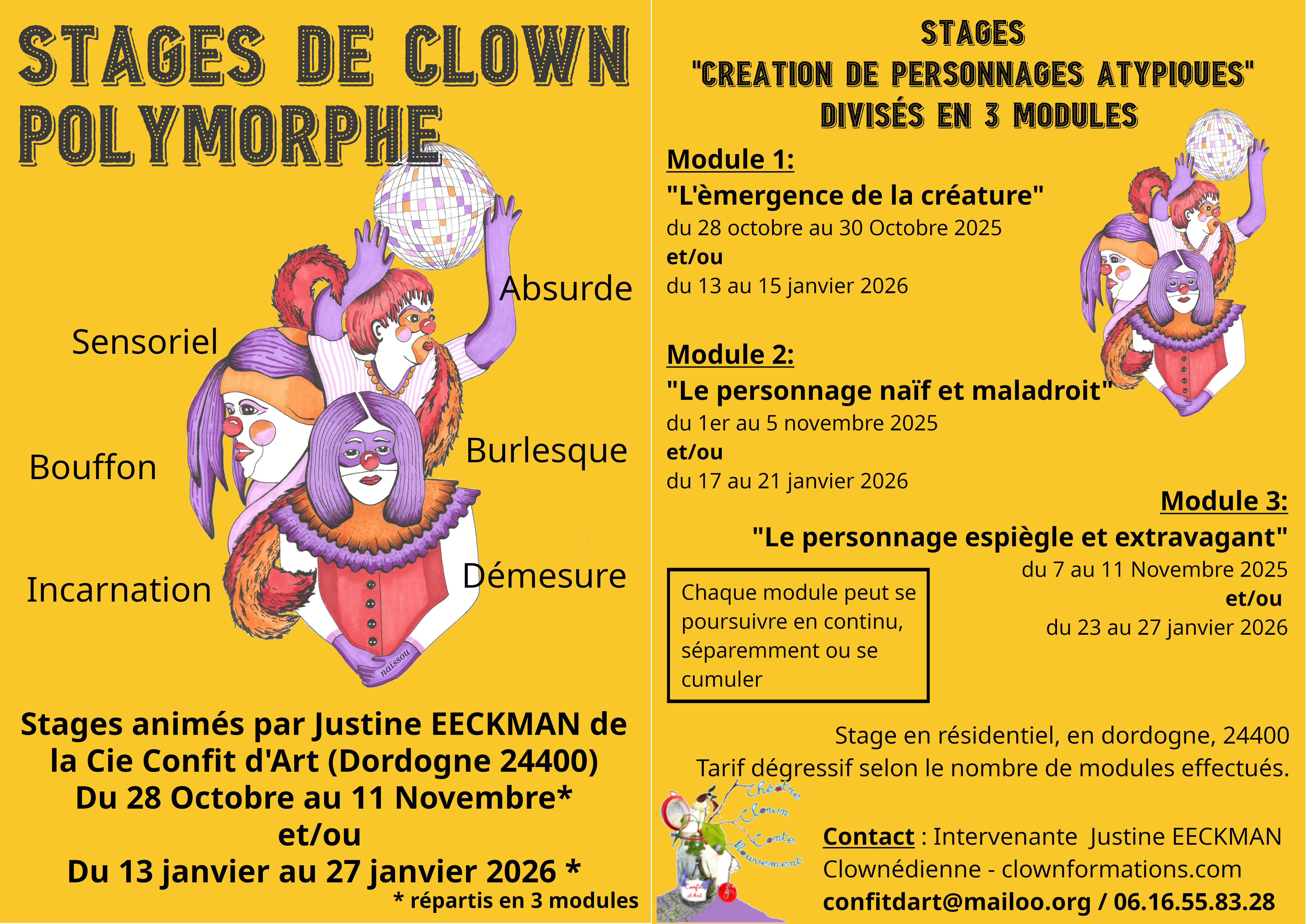 Clown polymorphe- "création de personnages atypiques"